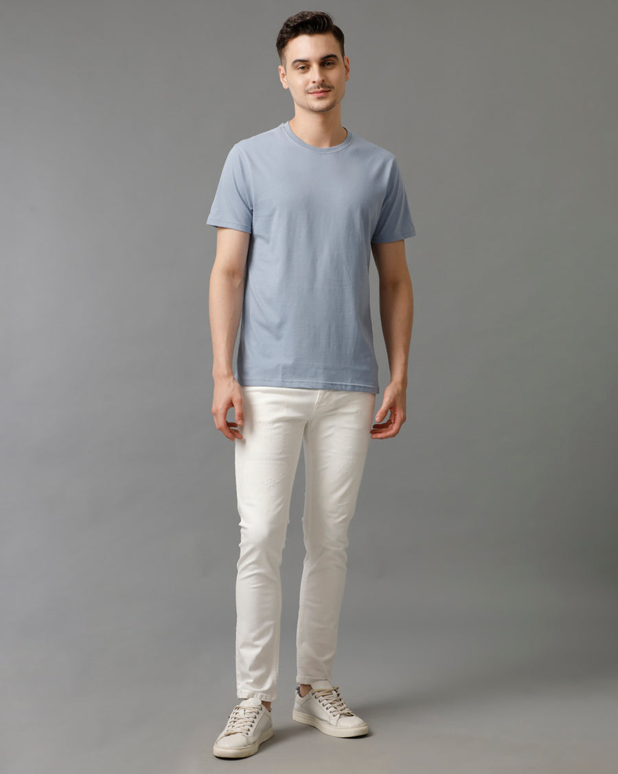 WHITE TRACK SKINNY FIT JEANS