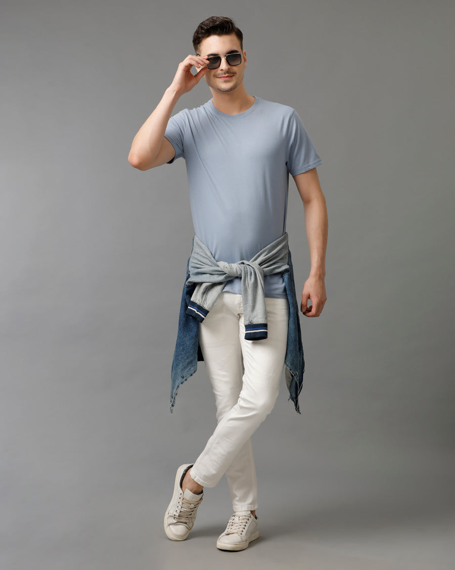 WHITE TRACK SKINNY FIT JEANS