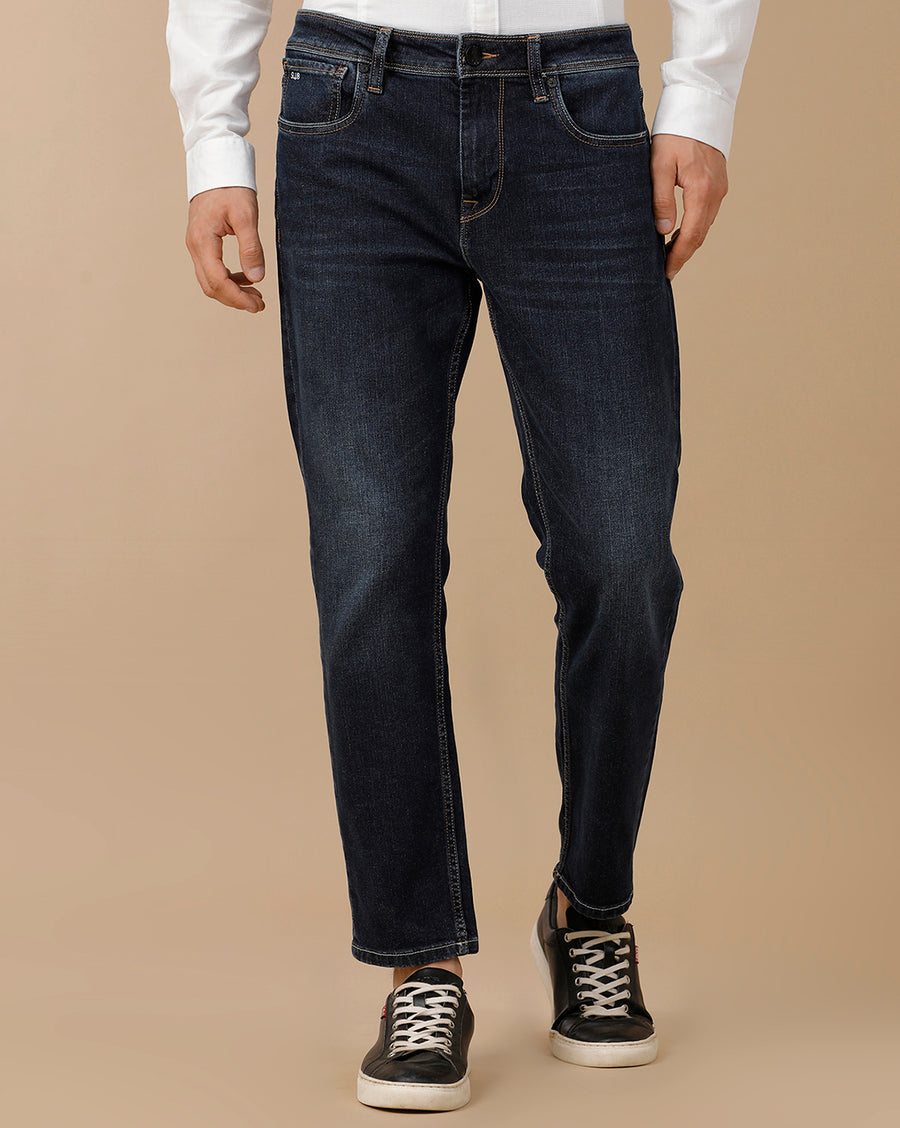 SLUB INDIGO SLIM FIT JEANS