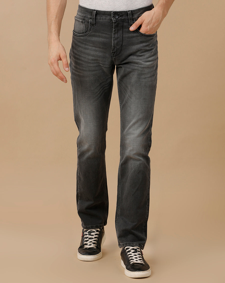 SLUB BLACK SLIM FIT JEANS