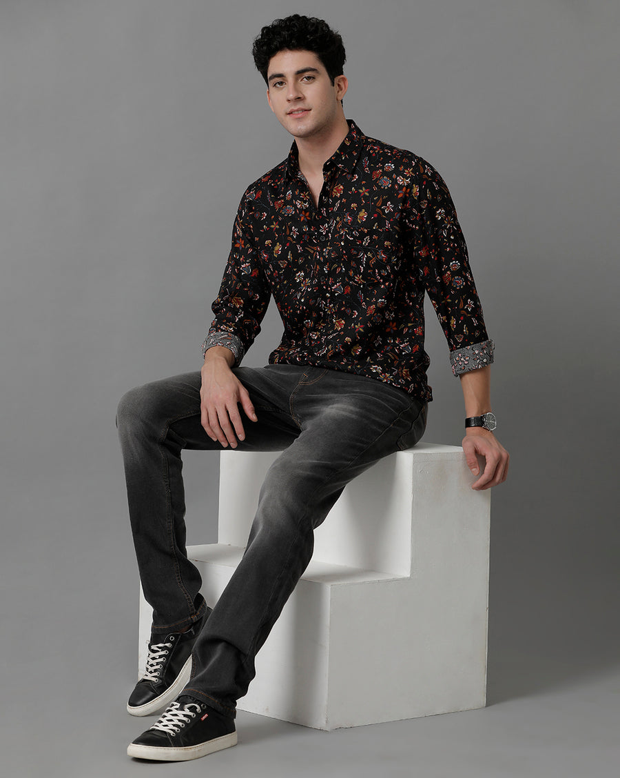 Men Printed Slim Fit Casual Shirt