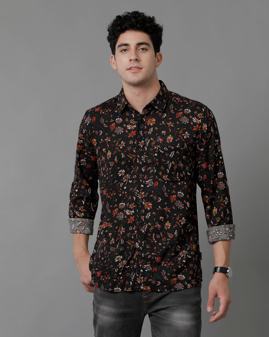 Men Printed Slim Fit Casual Shirt