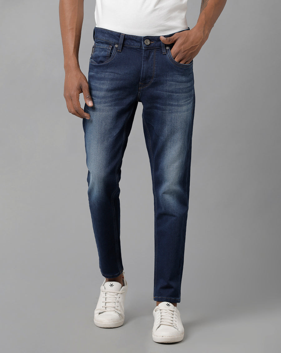 Voi Jeans Men Slim Fit Cropped Jeans