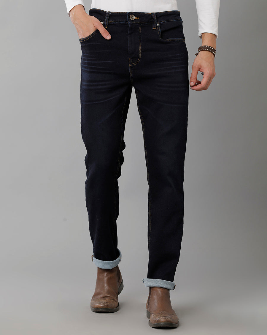 Men Slim Fit Clean Look Stretchable Jeans