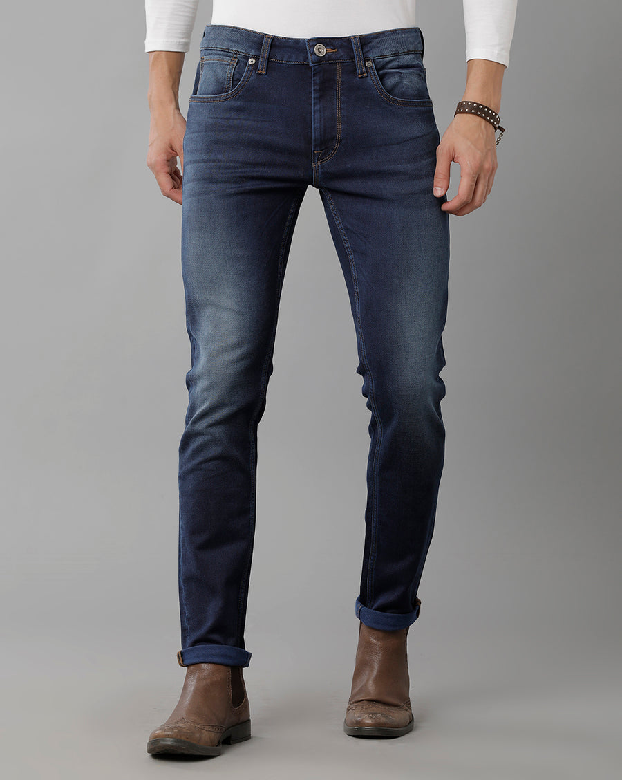 Men Solid Track Skinny Casual Jeans