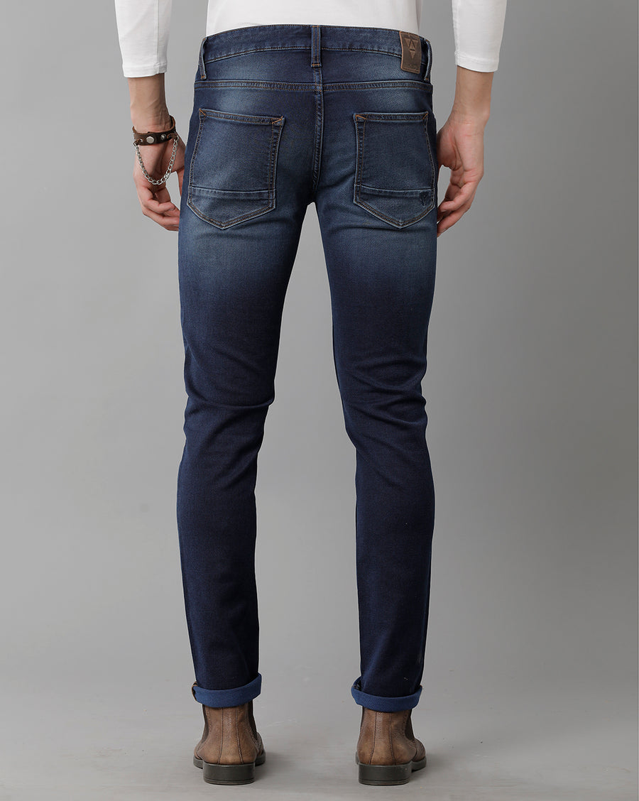 Men Solid Track Skinny Casual Jeans