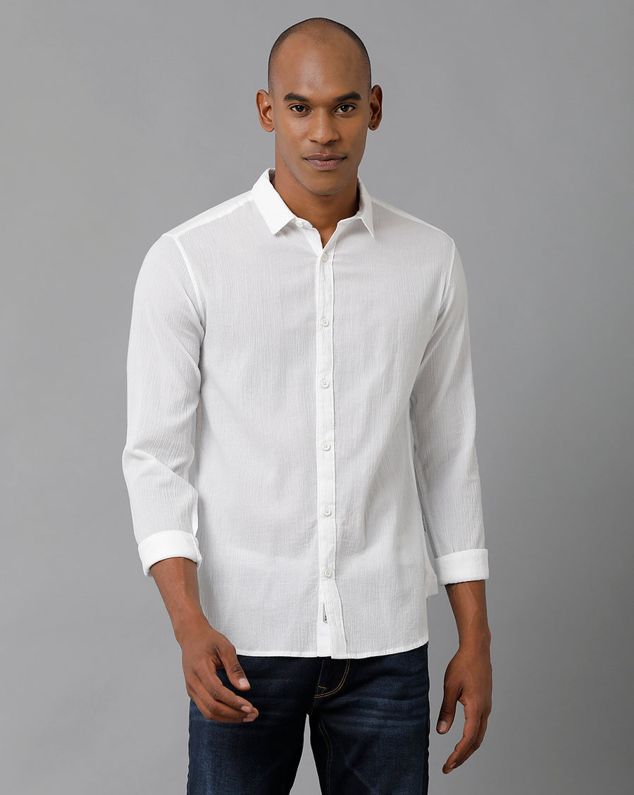 Men's White Slim Fit Shirt