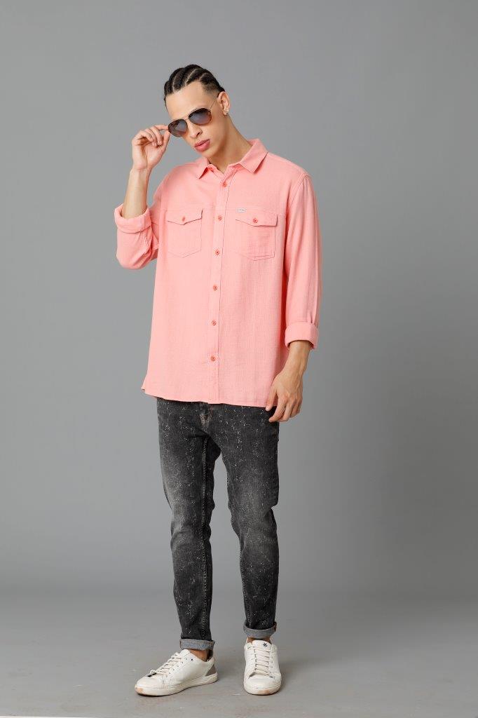 Men's Lt Pink Slim Fit Shirt