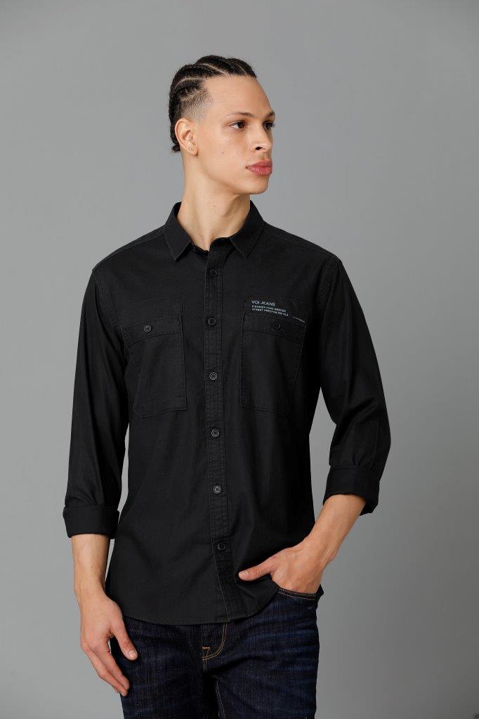 Men's Black Slim Fit Shirt