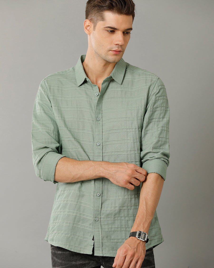 Voi Jeans Slim Fit Opaque Checked Pure Cotton Casual Shirt