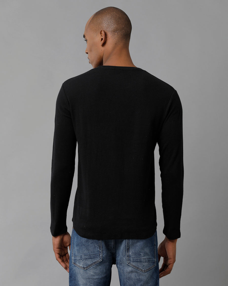 Men's Black Regular T-Shirt