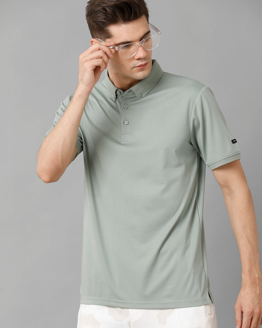 Men's Light green Regular Fit T-shirt