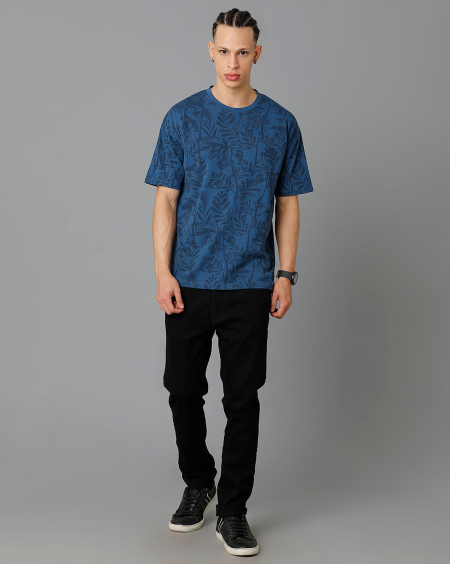 Men's Ensign Blue Regular Fit T-shirt