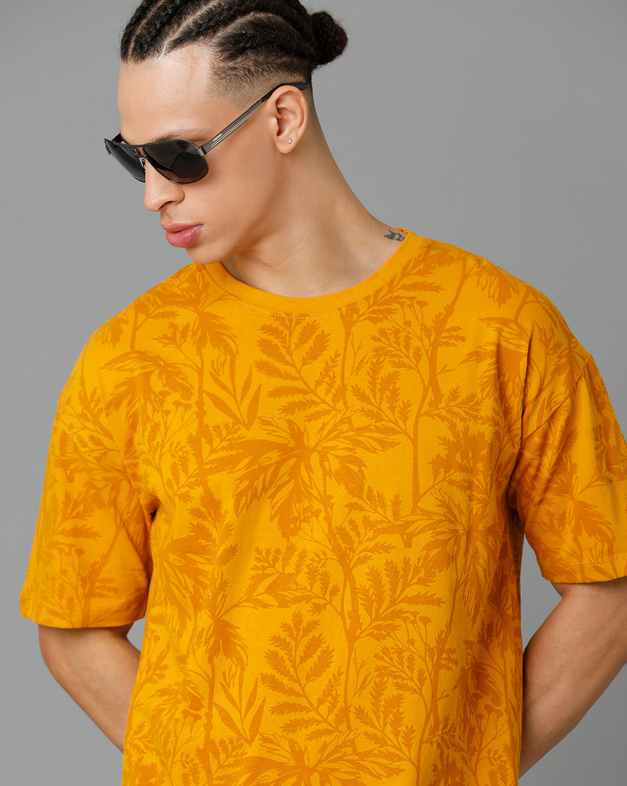 Men's Honey Gold Regular Fit T-shirt