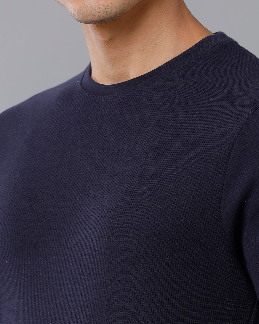 Men's Blue Indigo Regular Fit T-shirt