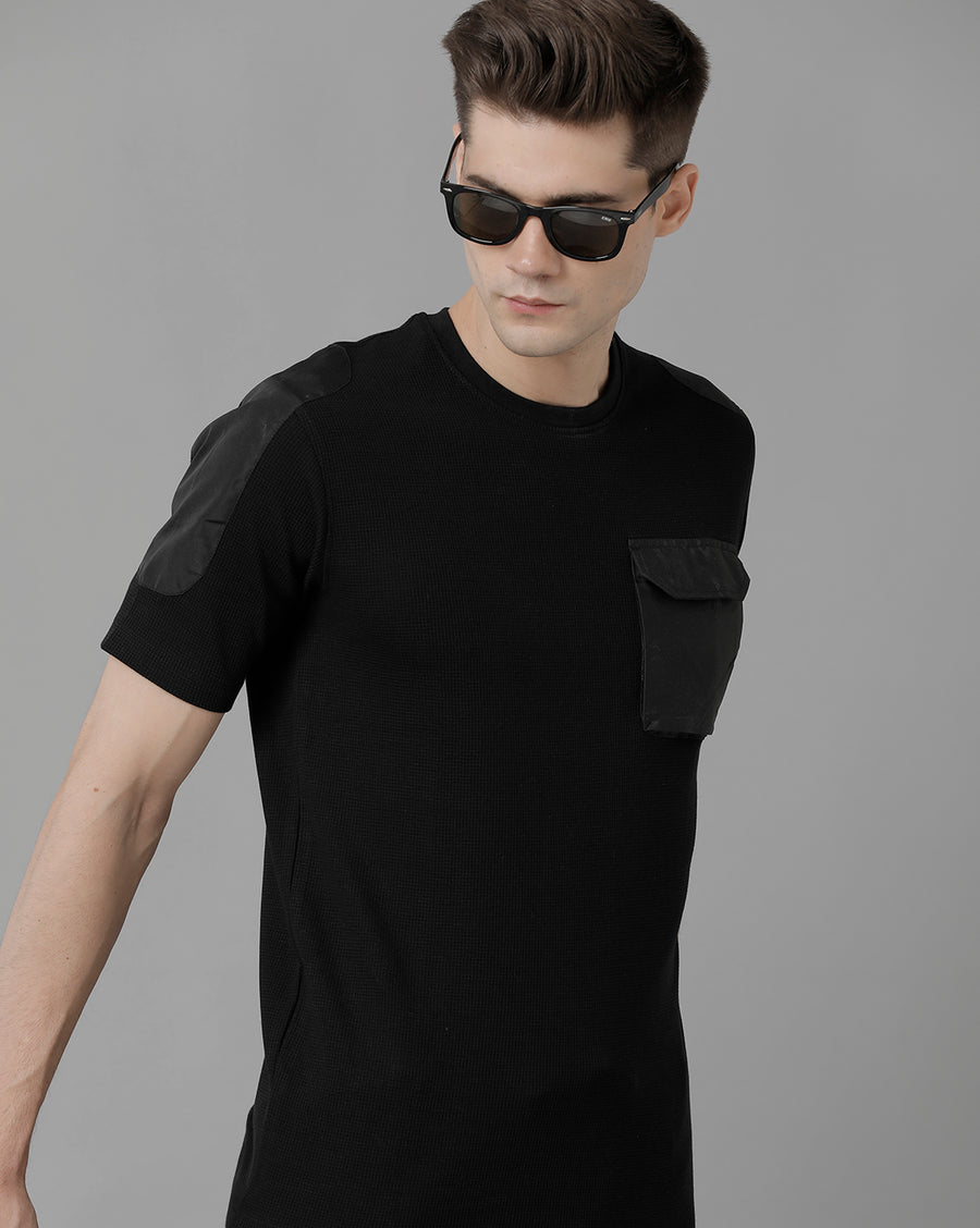 Men's Black Regular Fit T-shirt