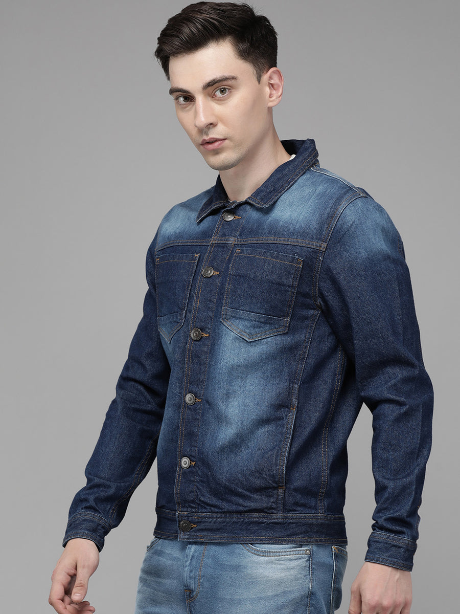 Men Blue Denim Jacket