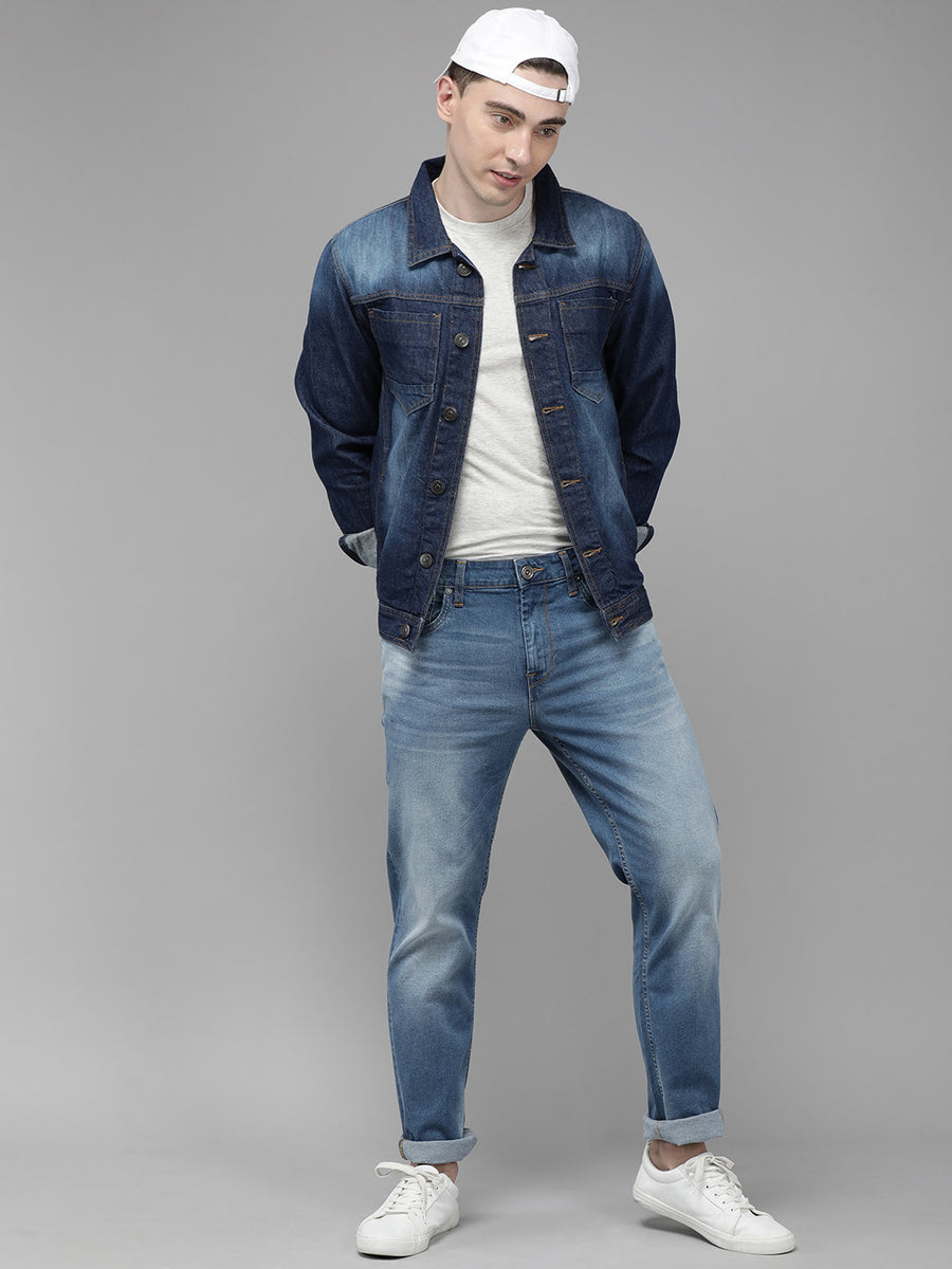 Men Blue Denim Jacket