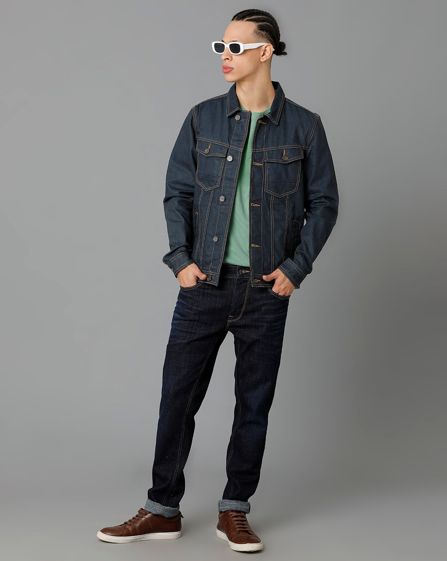 Voi Jeans  Men's Regular Fit Dark Blue Jacket - VOJK8011