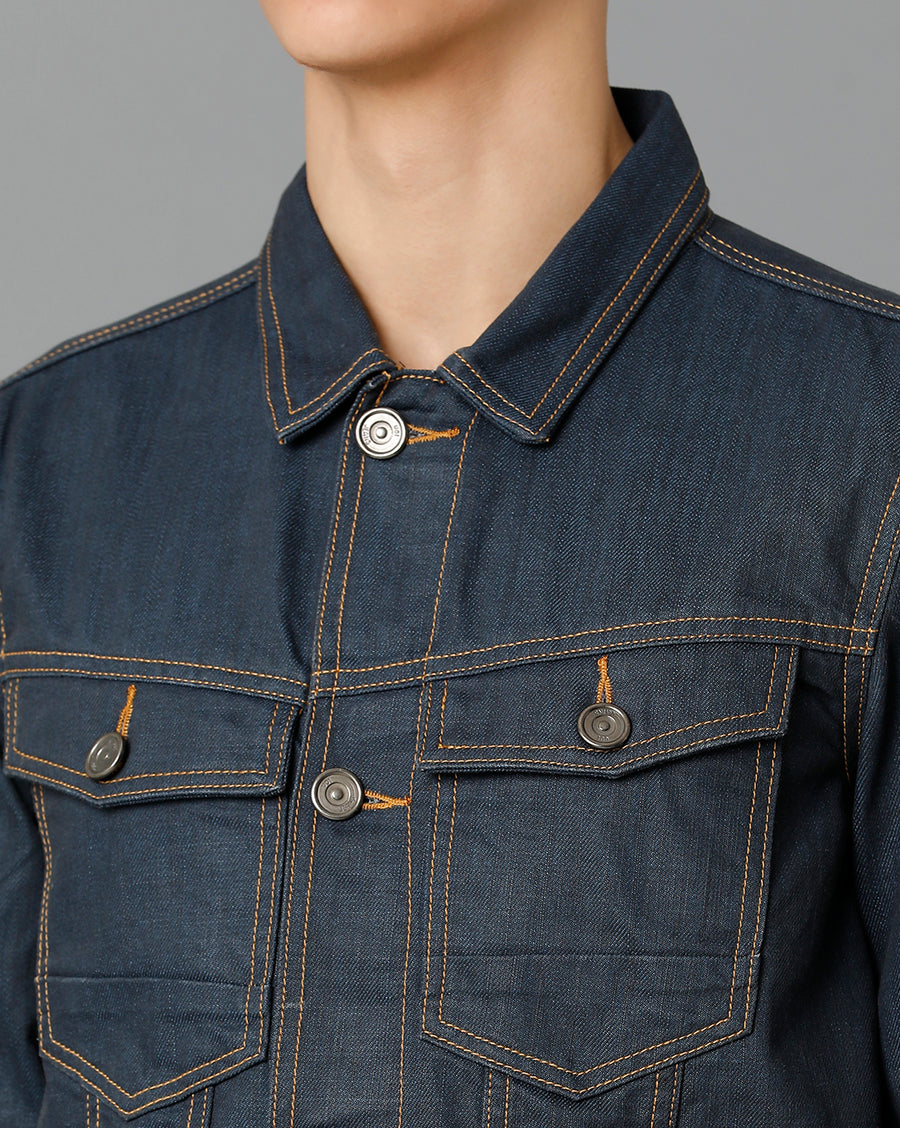 Voi Jeans  Men's Regular Fit Dark Blue Jacket - VOJK8011