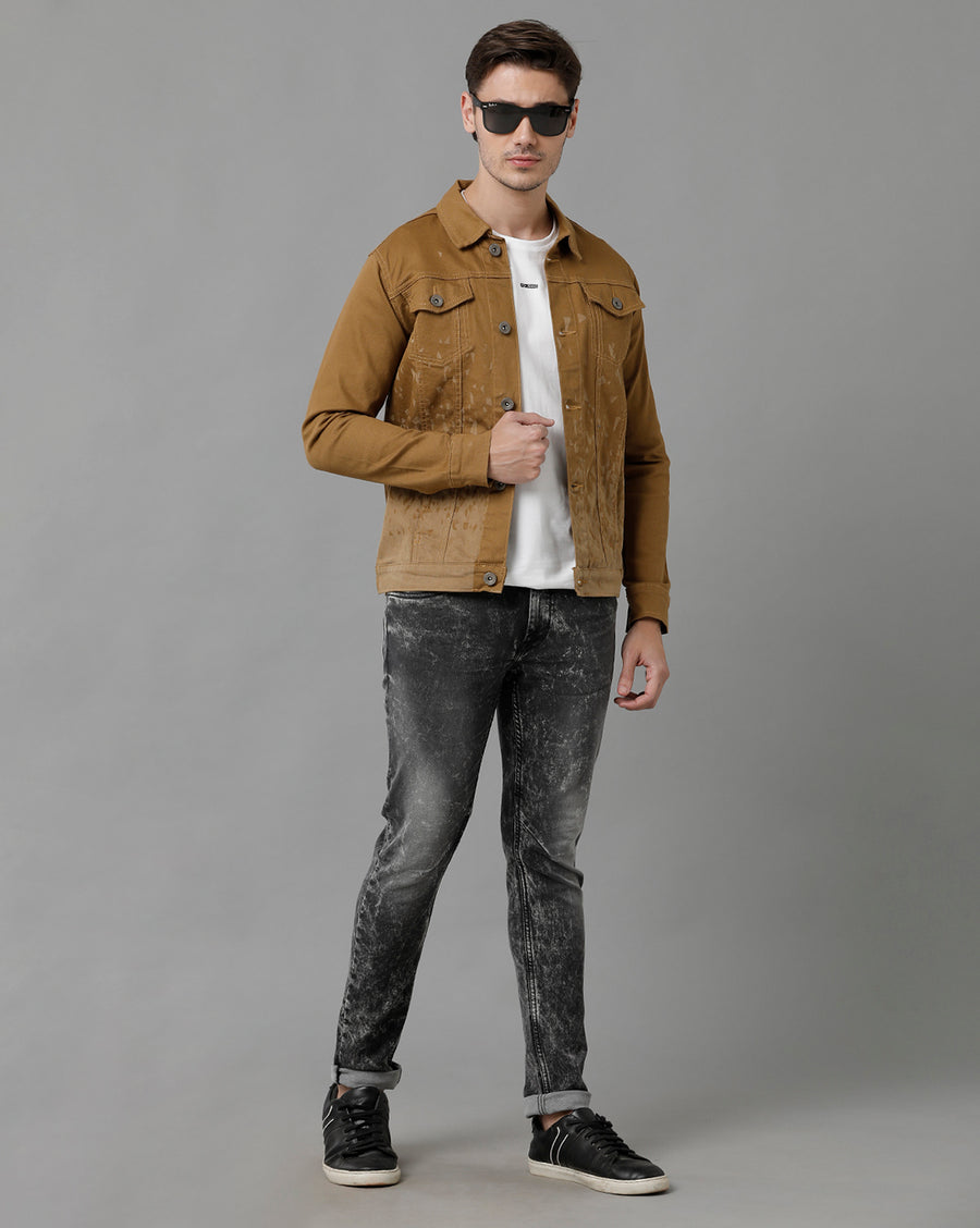 Voi Jeans  Mens Regular Fit Khaki Jacket - VOJK8018