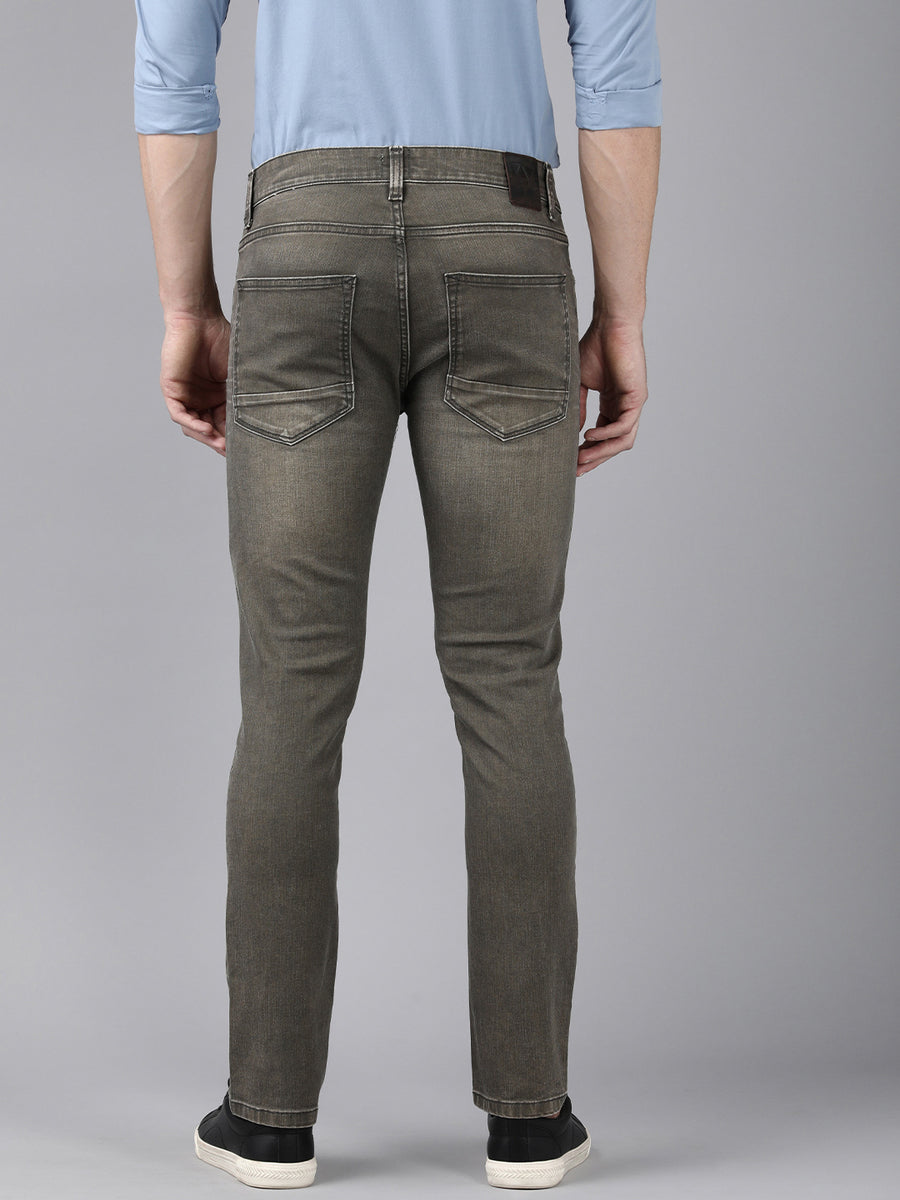 Men Light Olive Skinny Fit Jeans