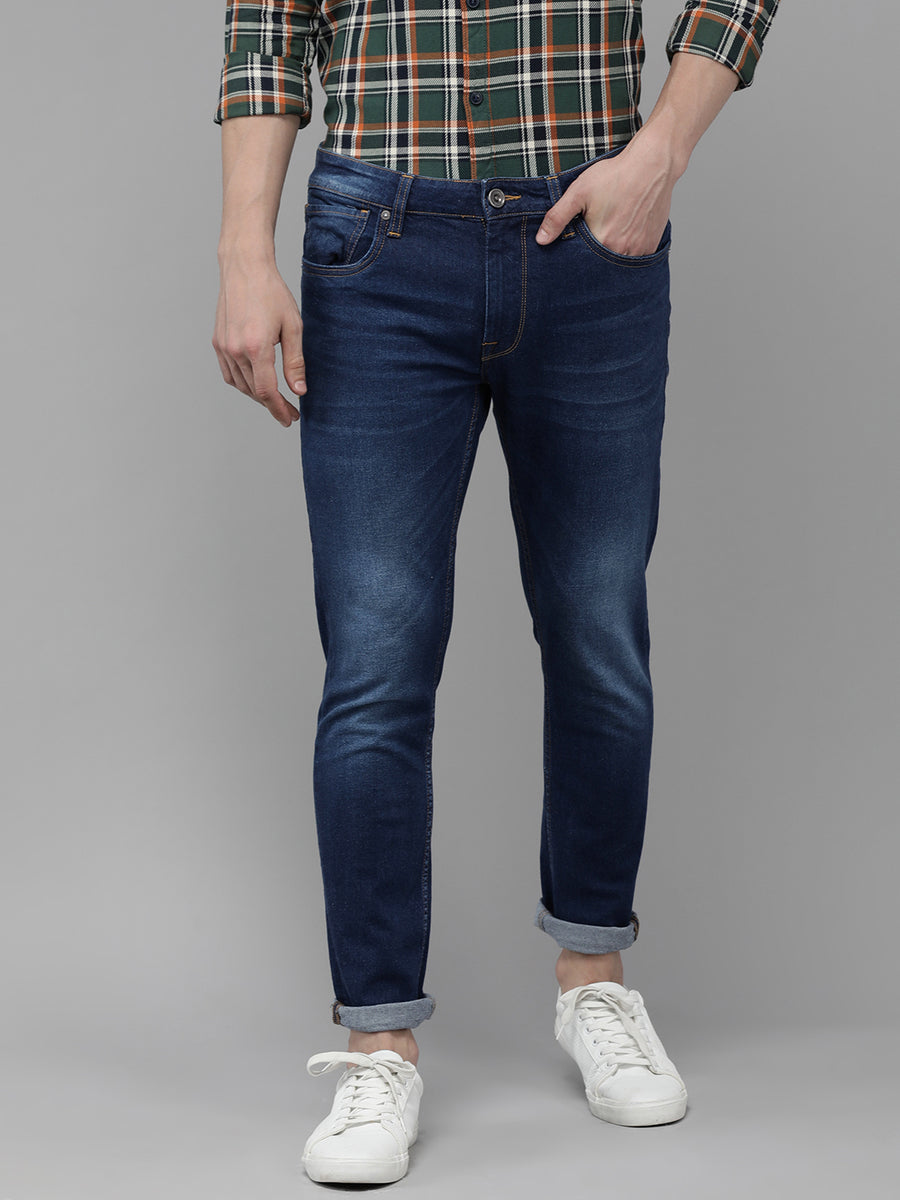 Men Mid Blue Skinny Fit  Jeans