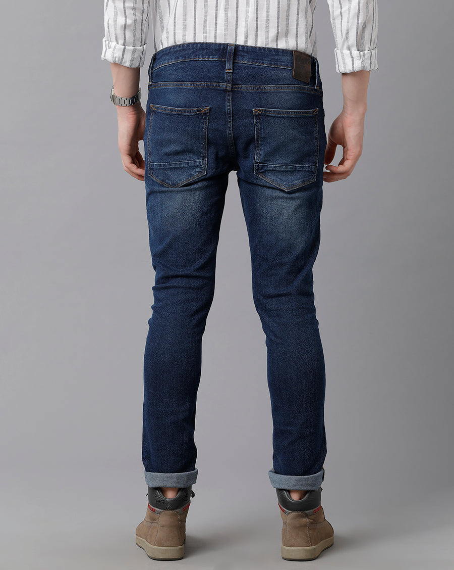 VOI Jeans Men's indigo Cotton Blended Skinny Fit Jeans