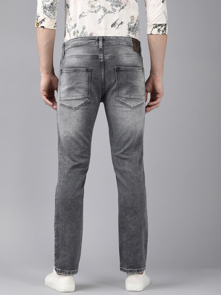 Men Grey track Skinny Stretchable Jeans