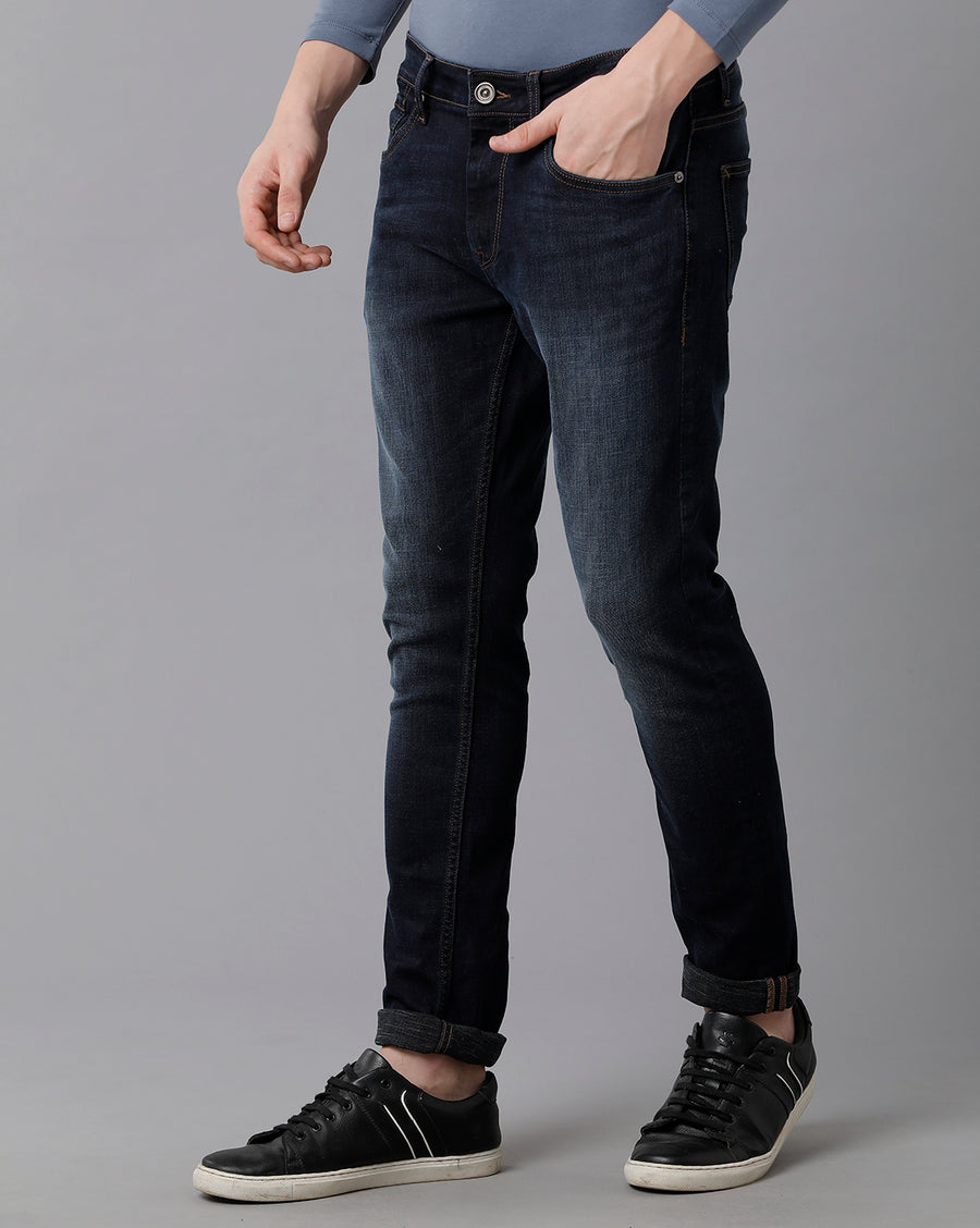 VOI Jeans Men's indigo Cotton Blended Skinny Fit Jeans