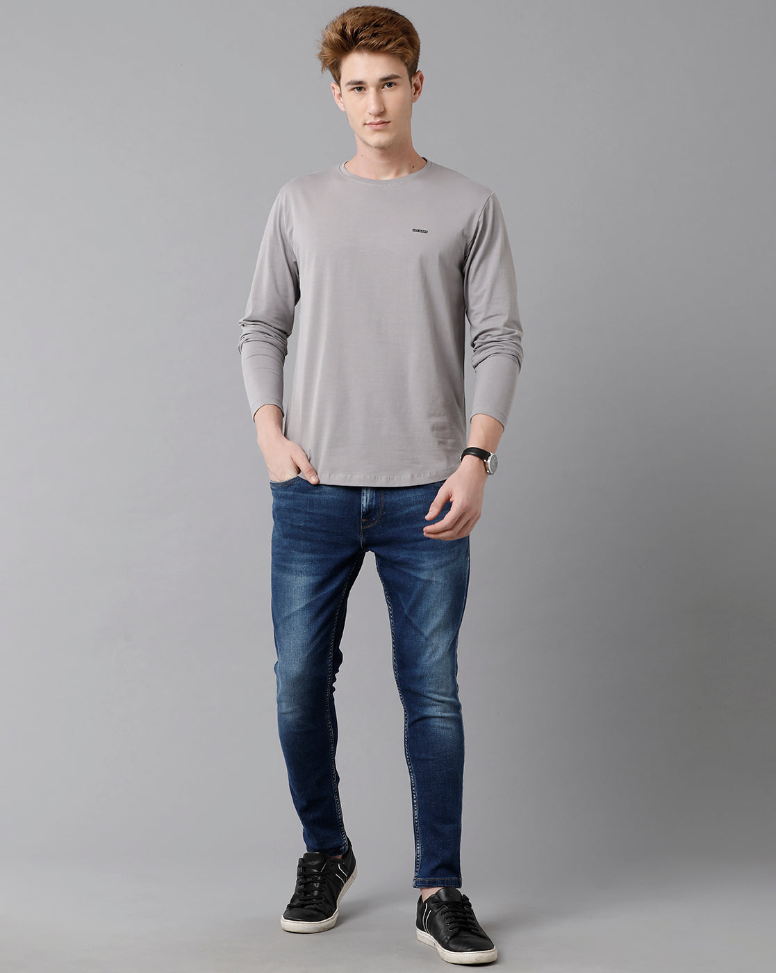Jeans: Buy Men's Indigo Skinny Fit Cropped Length Jeans | VOI Jeans ...