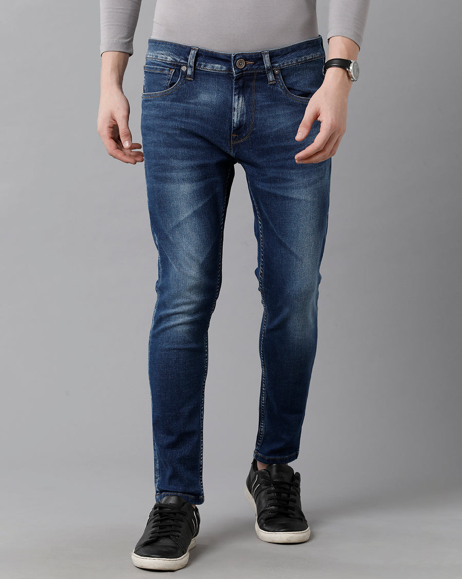 Jeans: Buy Men's Indigo Skinny Fit Cropped Length Jeans | VOI Jeans ...