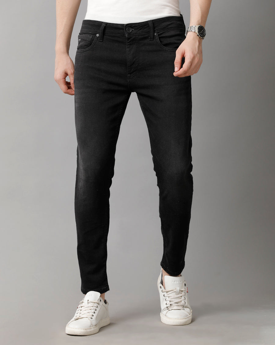 Men Solid Cropped Skinny Casual Jeans