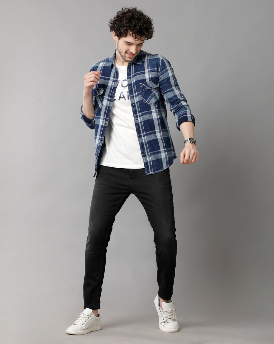 Men Solid Cropped Skinny Casual Jeans