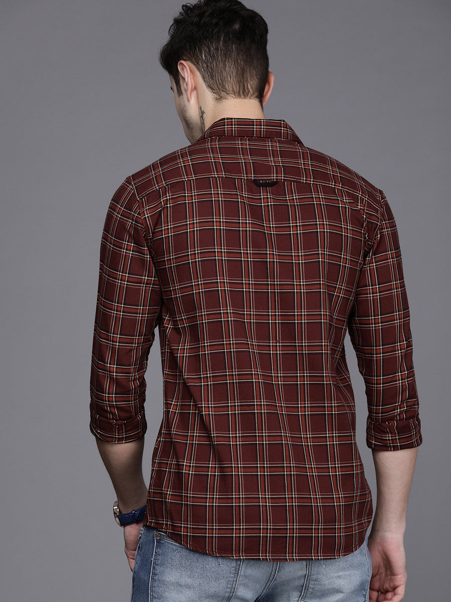 Men's Check Spread Collar Full Sleeve Shirts