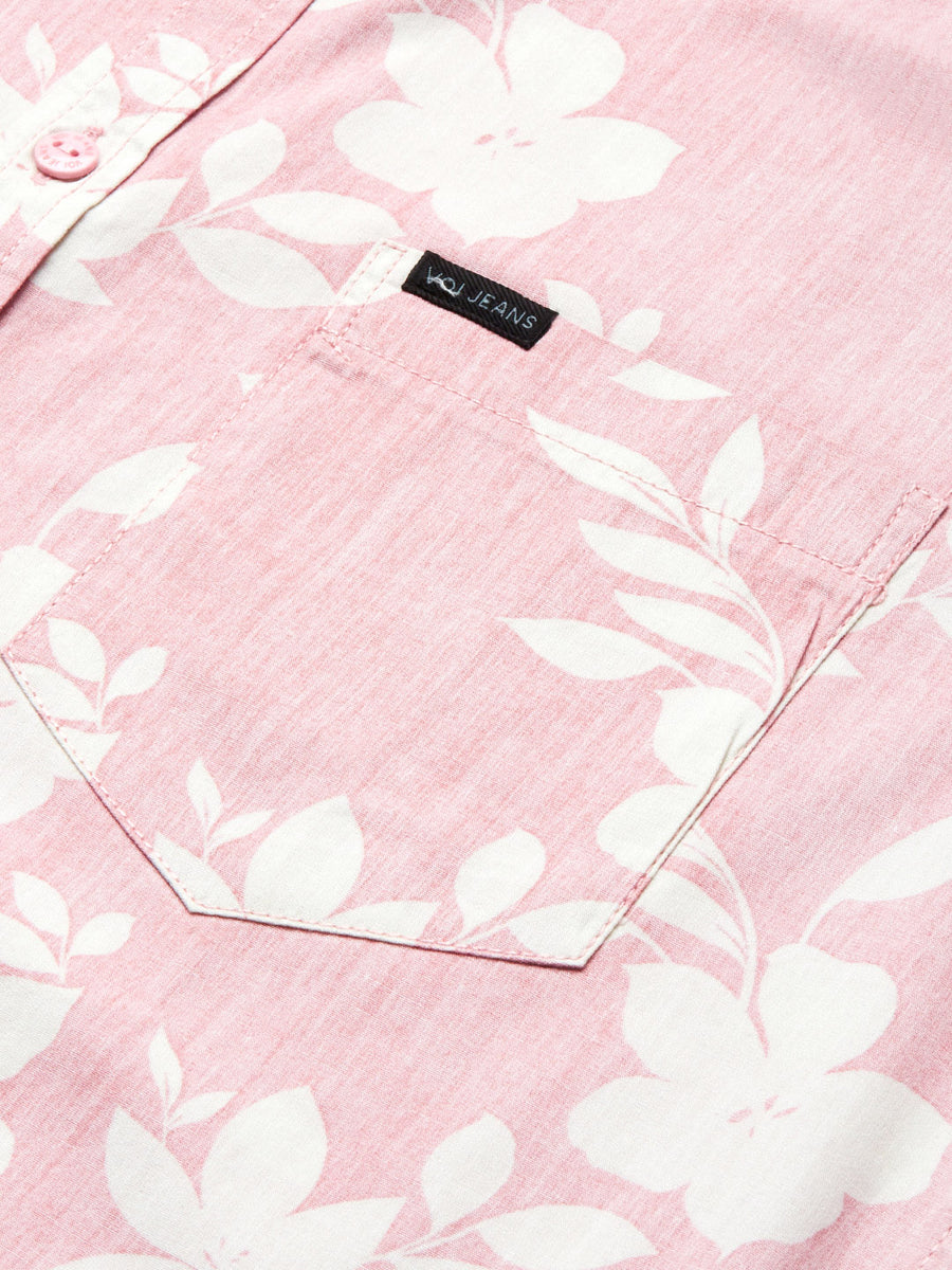 Men's Pink Floral printed Shirt