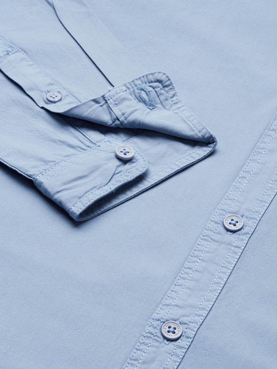 Men's  Blue full sleeve slim fit Shirt