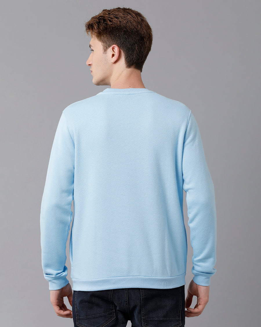 VOI Jeans Men's Regularfit Wild Flower Blue SweatShirt.