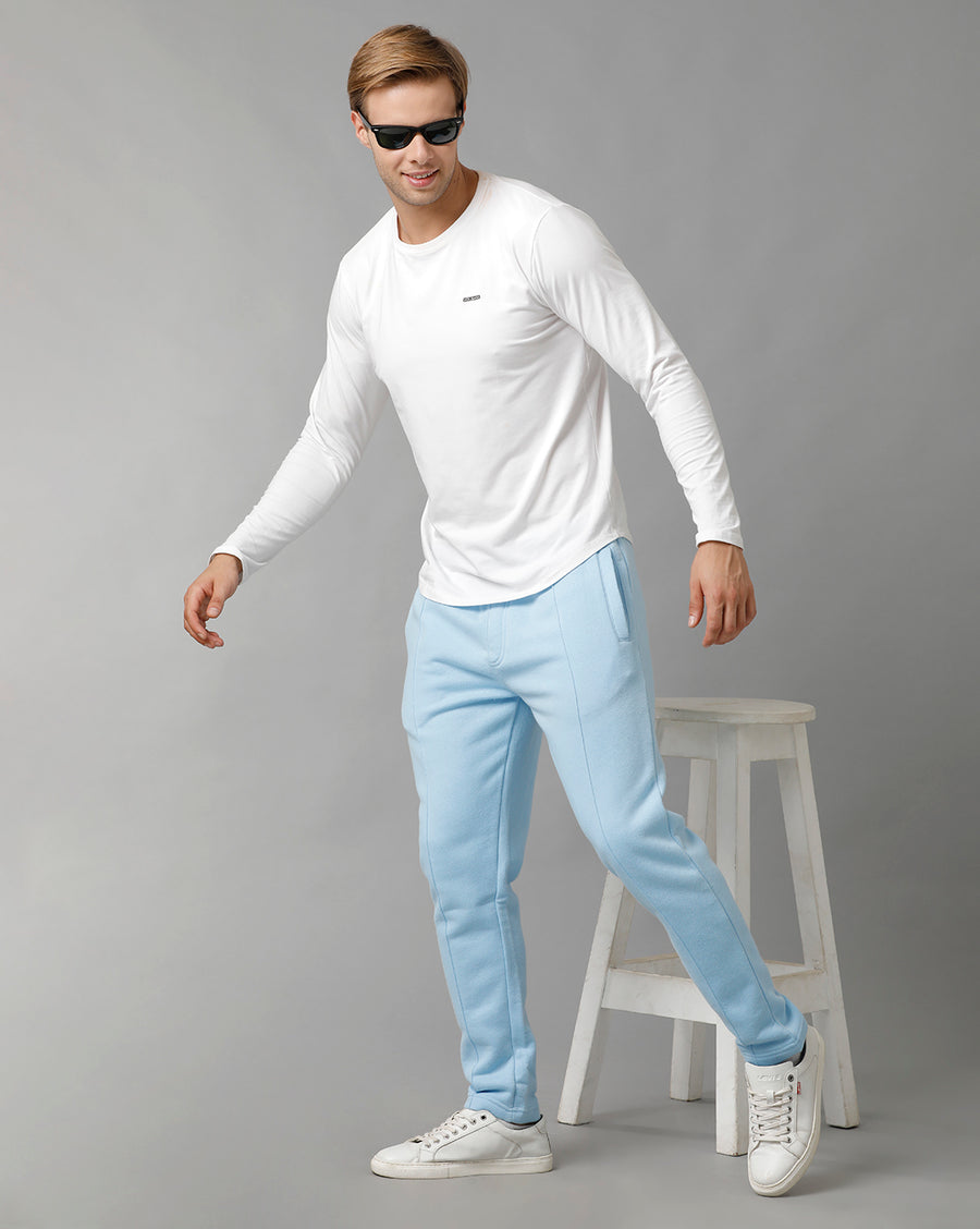 Men Solid Regular Fit Casual Track Pant