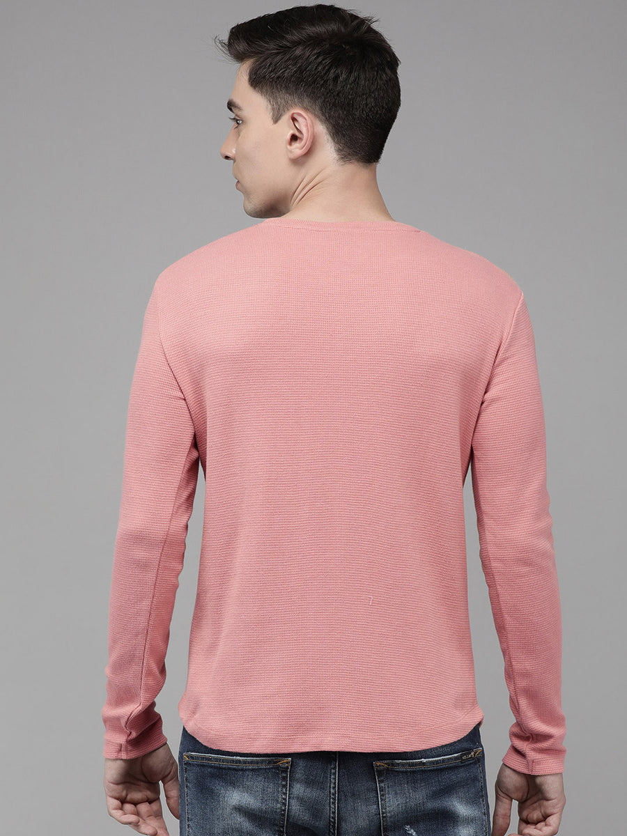 Men's Coral waffle Knitted T-Shirt