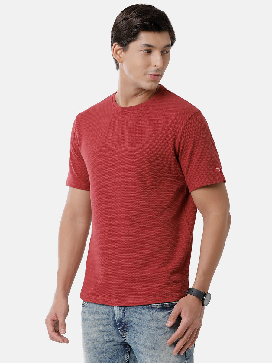Men's Red Popcorn structure Tshirt