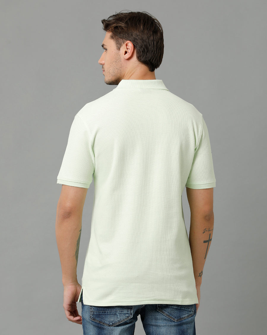 VOTS1740-Light Green Polo t-shirt - Voi Jeans Online