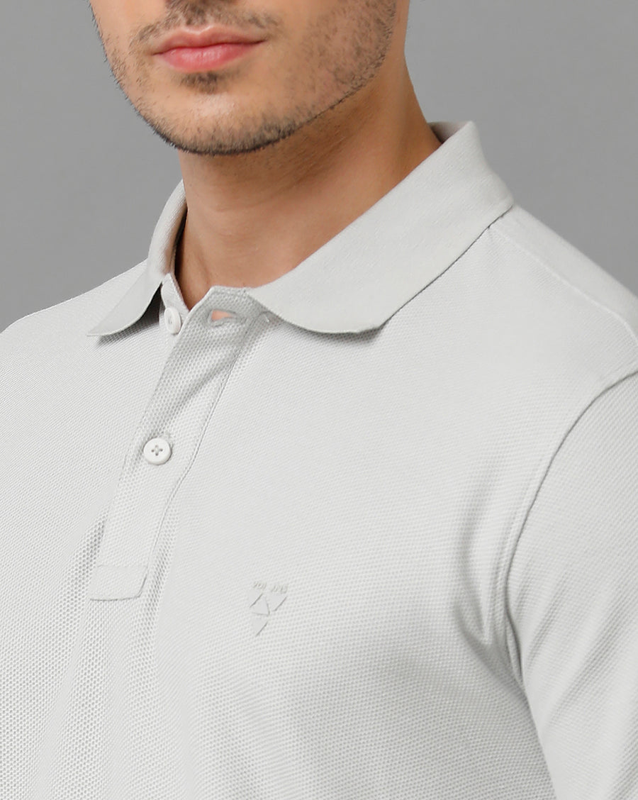 VOTS1743-Grey Polo T-shirt - Voi Jeans Polo T-shirts Online