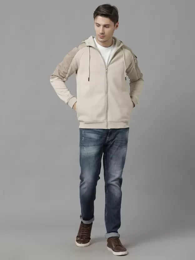 Voi Jeans Men's Fawn Colored Regular fit Sweatshirt - VOSS1053