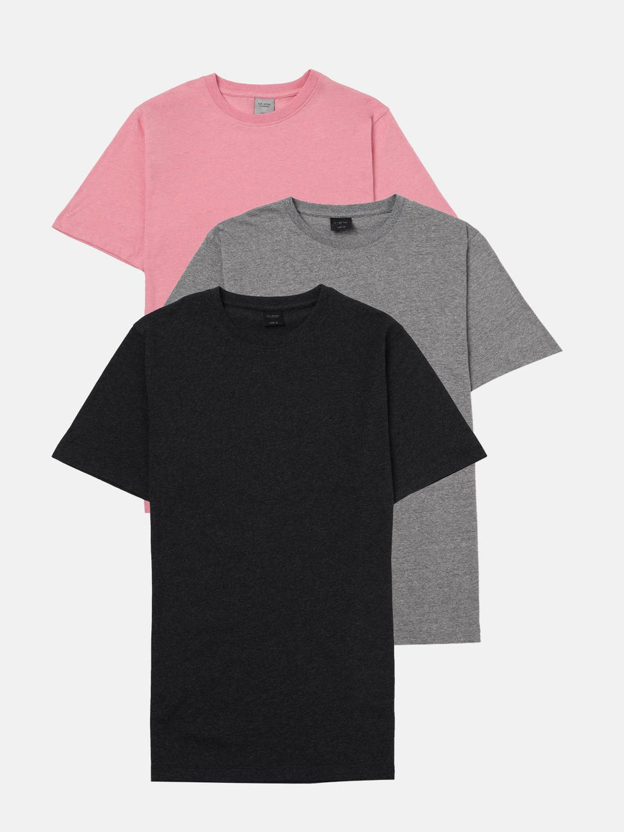 Voi Jeans Men's Pack of 3 Regular Fit T-shirts